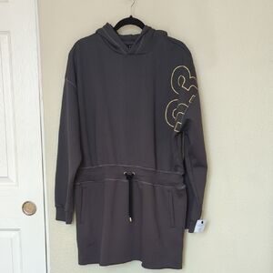 P.E Nation Gray Hoodie with Gold Details